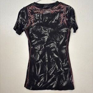 Roar Black and Red Short Sleeve Tee